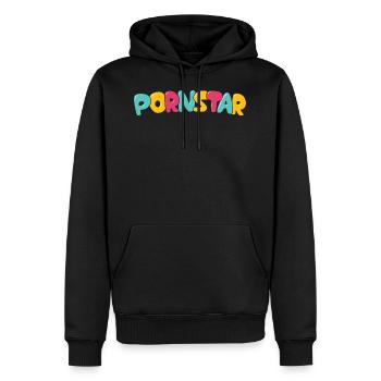 Porno Star - Sweat à capuche Premium bio Homme - noir - Devant - Nico (187cm)