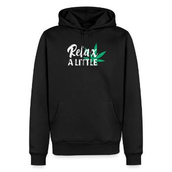 Gras Rauchen Relax - Männer Premium Bio Hoodie - Schwarz - Vorne - Nico (187cm)