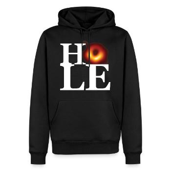 Trou noir - Sweat à capuche Premium bio Homme - noir - Devant - Nico (187cm)