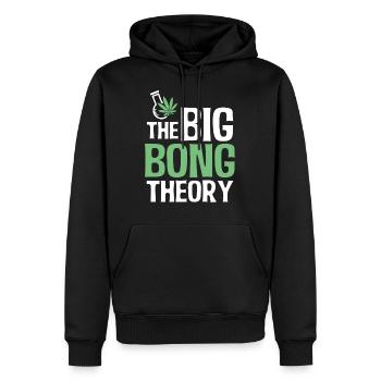 Big Bong Theory Gras High Weed Marihuana - Sweat à capuche Premium bio Homme - noir - Devant - Nico (187cm)