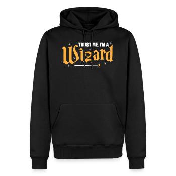 Zauberer - Männer Premium Bio Hoodie - Schwarz - Vorne - Nico (187cm)