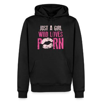 Porno Girl Mädchen Frau - Männer Premium Bio Hoodie - Schwarz - Vorne - Nico (187cm)