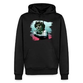 Michelangelo - Männer Premium Bio Hoodie - Schwarz - Vorne - Nico (187cm)