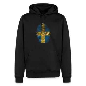 Schweden - Männer Premium Bio Hoodie - Schwarz - Vorne - Nico (187cm)
