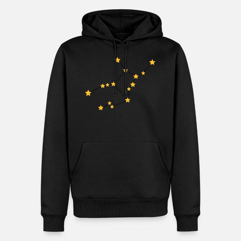 Constellation du zodiaque signe Vierge - Sweat à capuche Premium bio Homme - noir