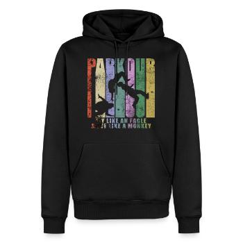 Parkour Freerunner Traceur Le Parcour - Männer Premium Bio Hoodie - Schwarz - Vorne - Nico (187cm)