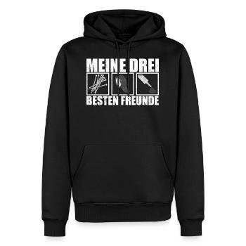 Baustelle Pfusch Handwerker Geschenk - Männer Premium Bio Hoodie - Schwarz - Vorne - Nico (187cm)