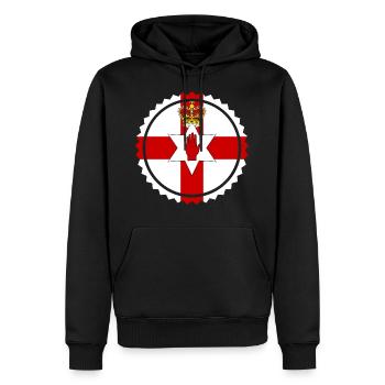 Nordirland - Männer Premium Bio Hoodie - Schwarz - Vorne - Nico (187cm)