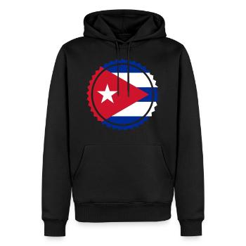 Cuba Drapeau Cuba Cadeau National La Havane - Sweat à capuche Premium bio Homme - noir - Devant - Nico (187cm)