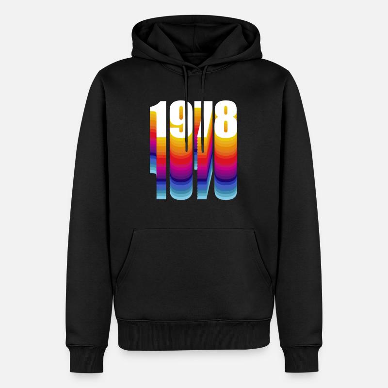 1978 année de naissance - Sweat à capuche Premium bio Homme - noir