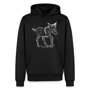 baudet - Sweat à capuche Premium bio Homme - noir - Devant - Nico (187cm)