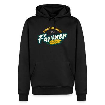 Fils fier d'un fermier - Sweat à capuche Premium bio Homme - noir - Devant - Nico (187cm)