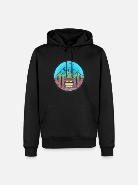 Mountains Camping - Men’s Premium Organic Hoodie - black