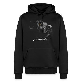 Labrador - Men’s Premium Organic Hoodie - black - Front - Nico (187cm)