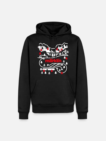 Märklin Schienenplan Landschaft - Männer Premium Bio Hoodie - Schwarz