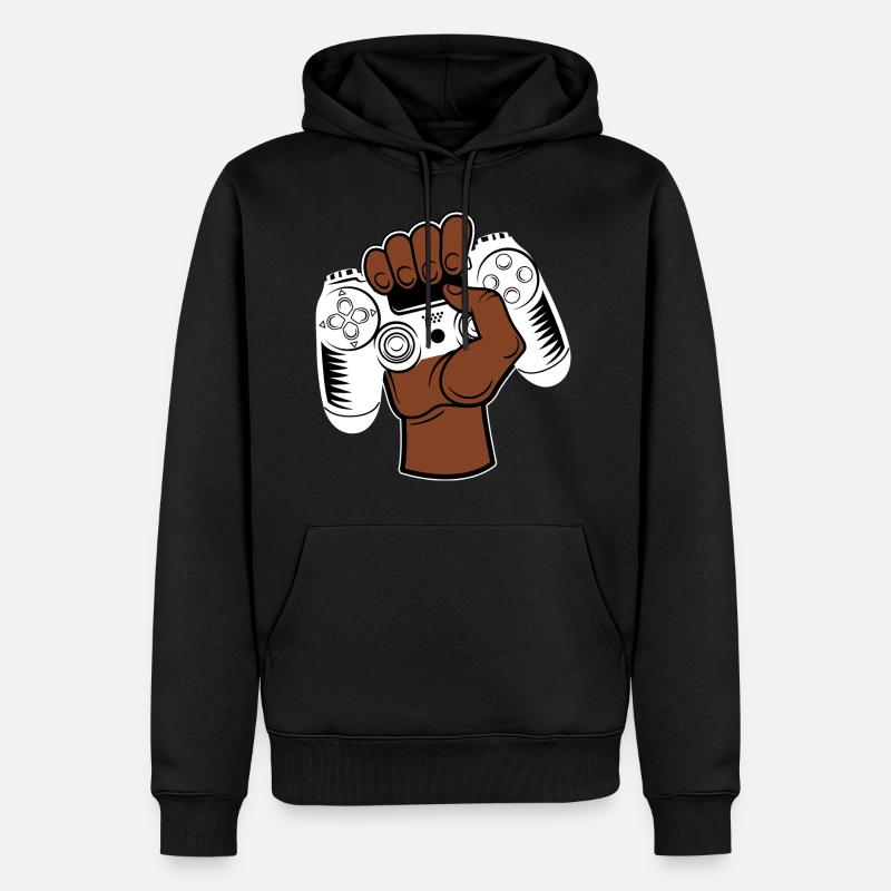 Gaming Controller - Männer Premium Bio Hoodie - Schwarz
