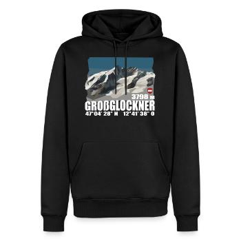 Großglockner Hohen Tauern Austria Österreich Berg - Männer Premium Bio Hoodie - Schwarz - Vorne - Nico (187cm)