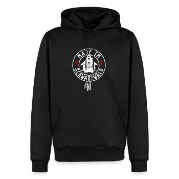 Made im Schwarzwald - Männer Premium Bio Hoodie - Schwarz - Vorne - Nico (187cm)