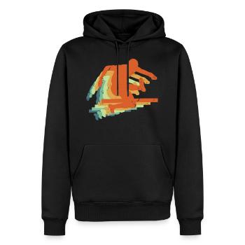 Retro Hurdling Sport, Hürden Track & Field Geschenk - Männer Premium Bio Hoodie - Schwarz - Vorne - Nico (187cm)