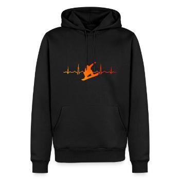Sports d'hiver hommes femmes snowboard snowboarders - Sweat à capuche Premium bio Homme - noir - Devant - Nico (187cm)