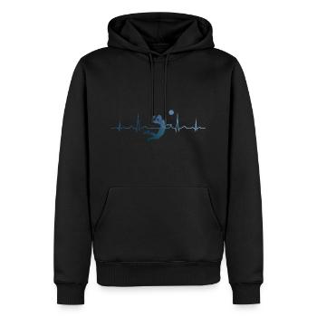 Herren Volleyballspielen Volleyballspieler - Männer Premium Bio Hoodie - Schwarz - Vorne - Nico (187cm)