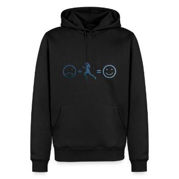 Course à pied hommes de jogging - Sweat à capuche Premium bio Homme - noir - Devant - Nico (187cm)