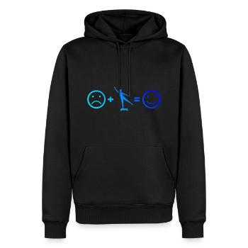 Körpergymnastik Herren Fitness Aerobic Fitness - Männer Premium Bio Hoodie - Schwarz - Vorne - Nico (187cm)
