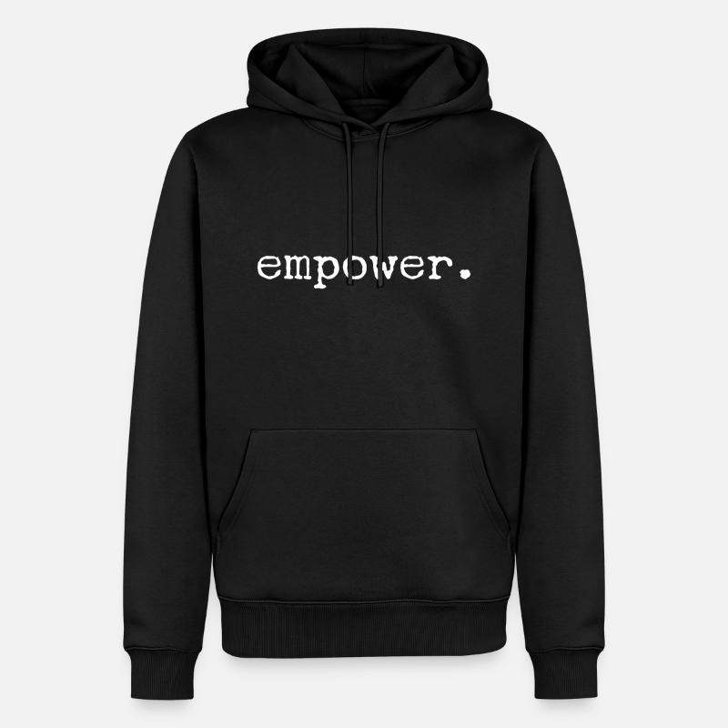 Befähigen - Männer Premium Bio Hoodie - Schwarz