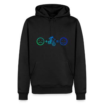 bmx fahrrad bmx jungen Damen Herren Bike bmx - Männer Premium Bio Hoodie - Schwarz - Vorne - Nico (187cm)