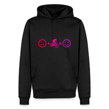 Mountainbiker Vtt Femmes Cycliste - Sweat à capuche Premium bio Homme - noir - Devant - Nico (187cm)