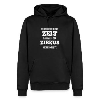cirque - Sweat à capuche Premium bio Homme - noir - Devant - Nico (187cm)