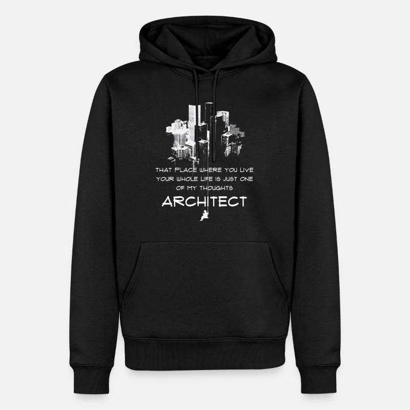 Architectes architectes - Sweat à capuche Premium bio Homme - noir