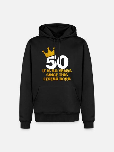 50th Birthday Gift Legend 50 Years Old Birthday - Men’s Premium Organic Hoodie - black