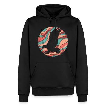 Greifvogel - Männer Premium Bio Hoodie - Schwarz - Vorne - Nico (187cm)