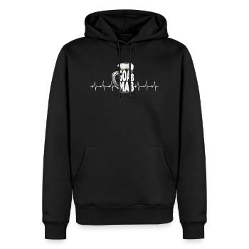 goassherzschlag - Männer Premium Bio Hoodie - Schwarz - Vorne - Nico (187cm)