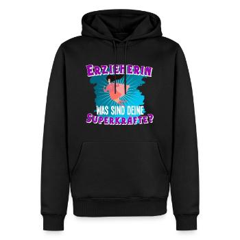 Erzieherin - Männer Premium Bio Hoodie - Schwarz - Vorne - Nico (187cm)