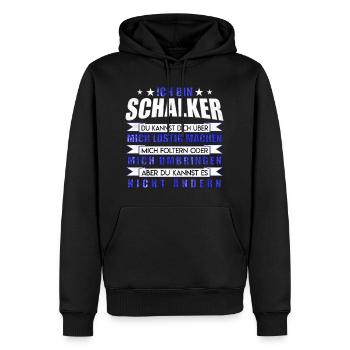 Je suis Schalke Idée cadeau design fan - Sweat à capuche Premium bio Homme - noir - Devant - Nico (187cm)