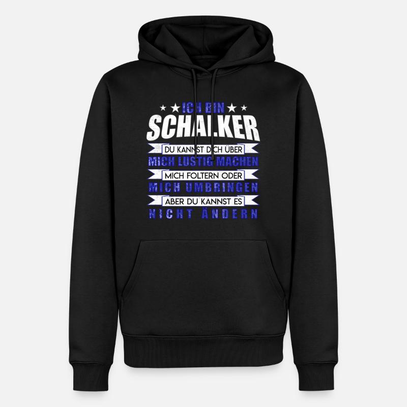 Ich bin Schalker | Fan Design Geschenkidee - Männer Premium Bio Hoodie - Schwarz