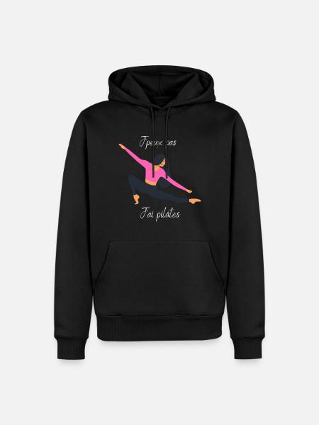 J'peux pas j'ai pilâtes - Sweat à capuche Premium bio Homme - noir
