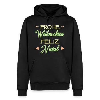 Deutsch-Brasilianer Weihnachten Natal Geschenk - Männer Premium Bio Hoodie - Schwarz - Vorne - Nico (187cm)