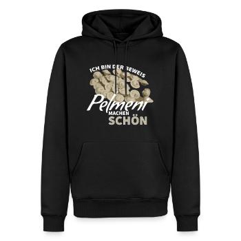 Pelmeni machen schön Geschenk - Männer Premium Bio Hoodie - Schwarz - Vorne - Nico (187cm)