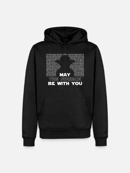 Möge die Quelle mit dir sein - Männer Premium Bio Hoodie - Schwarz