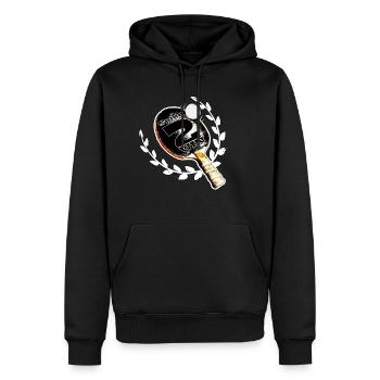 Table tennis - Men’s Premium Organic Hoodie - black - Front - Nico (187cm)