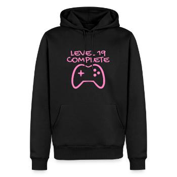 19th Birthday - Gamer 19 - 19 Years Gift - Men’s Premium Organic Hoodie - black - Front - Nico (187cm)
