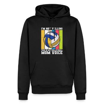 This Is My Volleyball Mom Voice - Men’s Premium Organic Hoodie - black - Front - Nico (187cm)