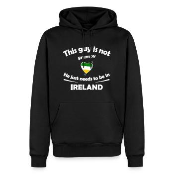 Urlaub in Irland - Männer Premium Bio Hoodie - Schwarz - Vorne - Nico (187cm)