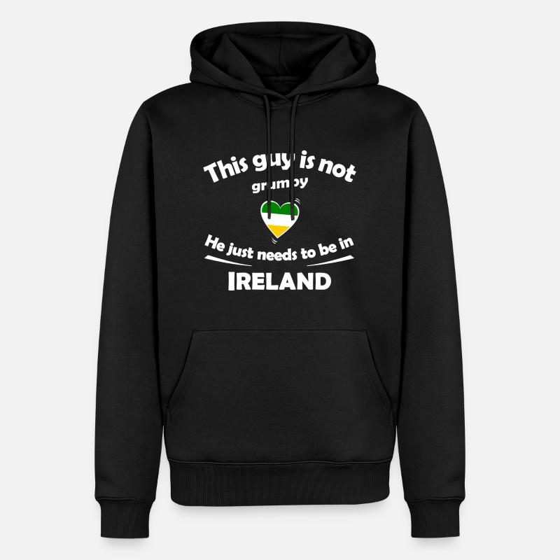Vacances en Irlande - Sweat à capuche Premium bio Homme - noir