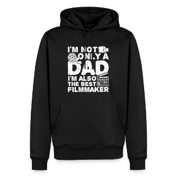 Filmemacher Vater - Männer Premium Bio Hoodie - Schwarz - Vorne - Nico (187cm)