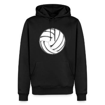 Volley-ball - Sweat à capuche Premium bio Homme - noir - Devant - Nico (187cm)