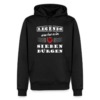 Légendes de Transylvanie - Sweat à capuche Premium bio Homme - noir - Devant - Nico (187cm)
